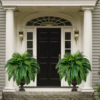 🔥 On Sale Only Today 🌱 UV Resistant Ferns Artificial Plants Large for Planters, Office & Home Decor, Outdoor & Indoor