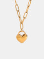 Stainless steel heart pendant necklace for women light luxury niche simple titanium steel