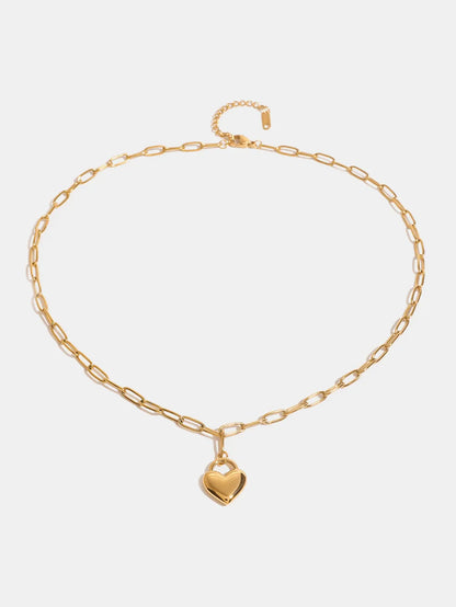 Stainless steel heart pendant necklace for women light luxury niche simple titanium steel